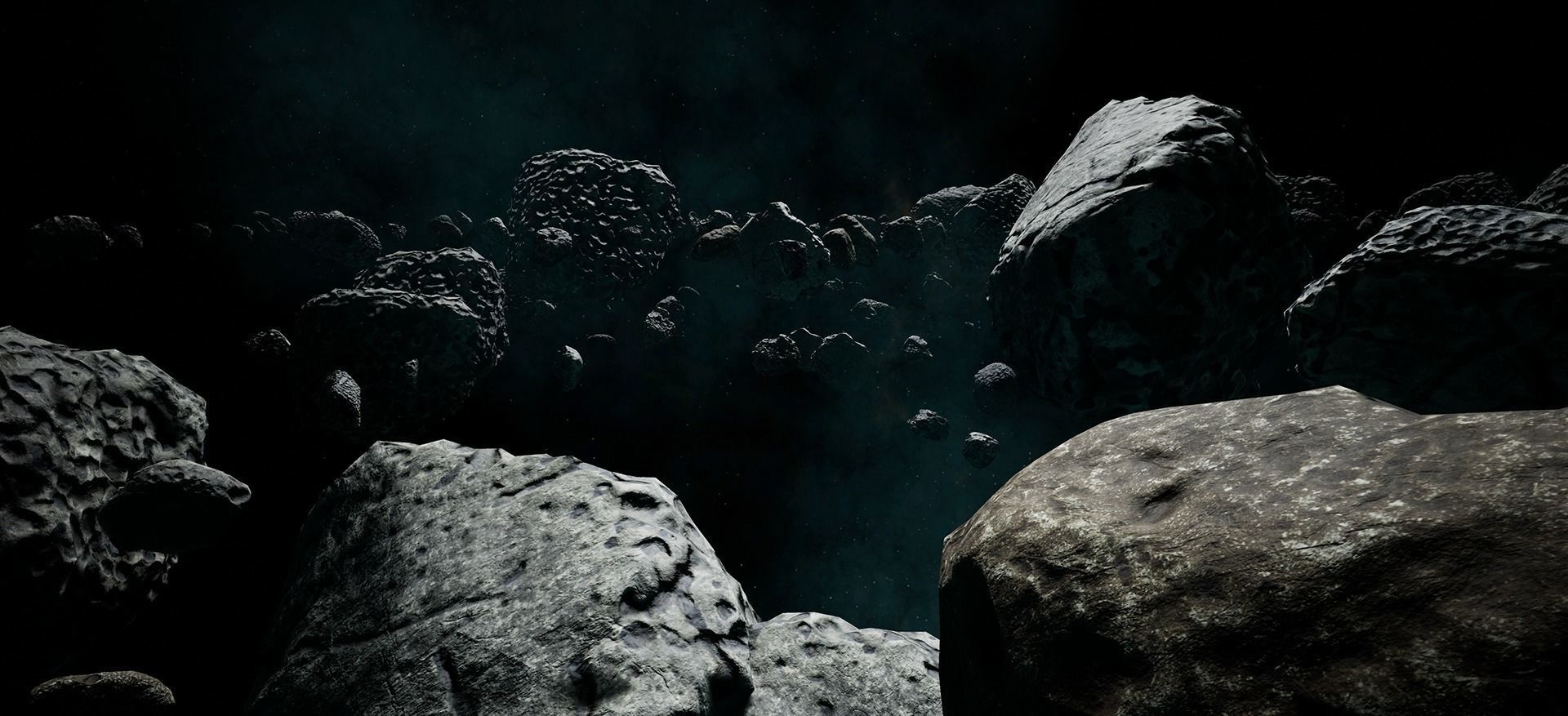 Game Ready Asteroids pack from Photogrammetry Low-poly 3D model_4