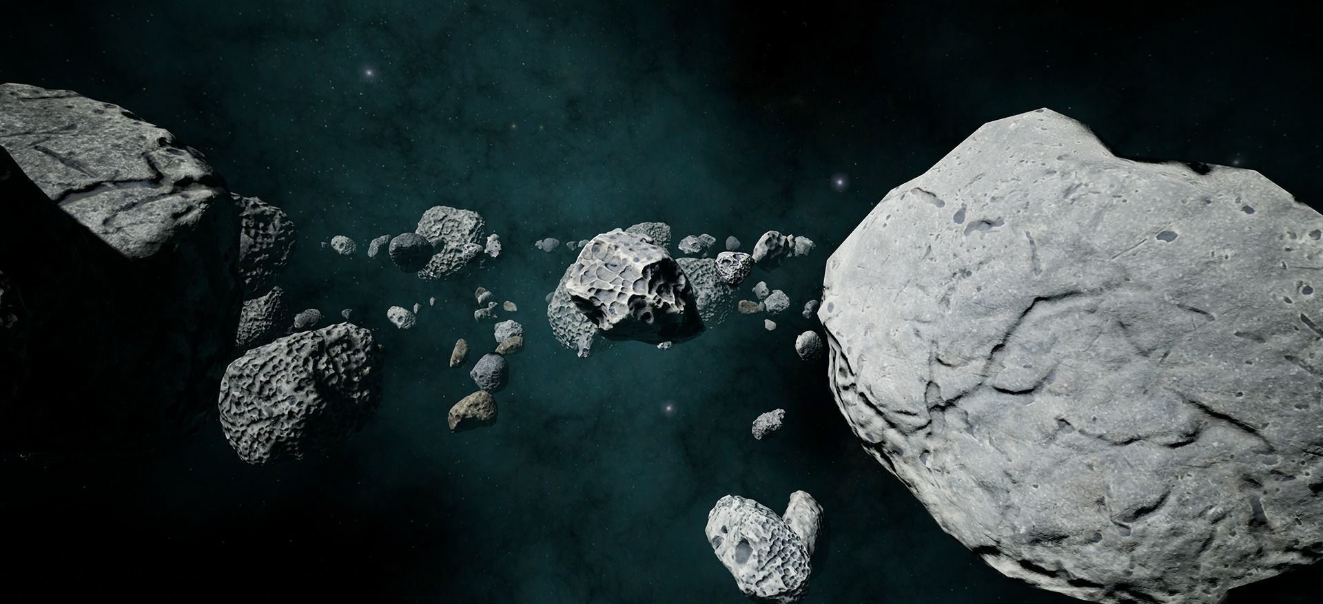 Game Ready Asteroids pack from Photogrammetry Low-poly 3D model_5
