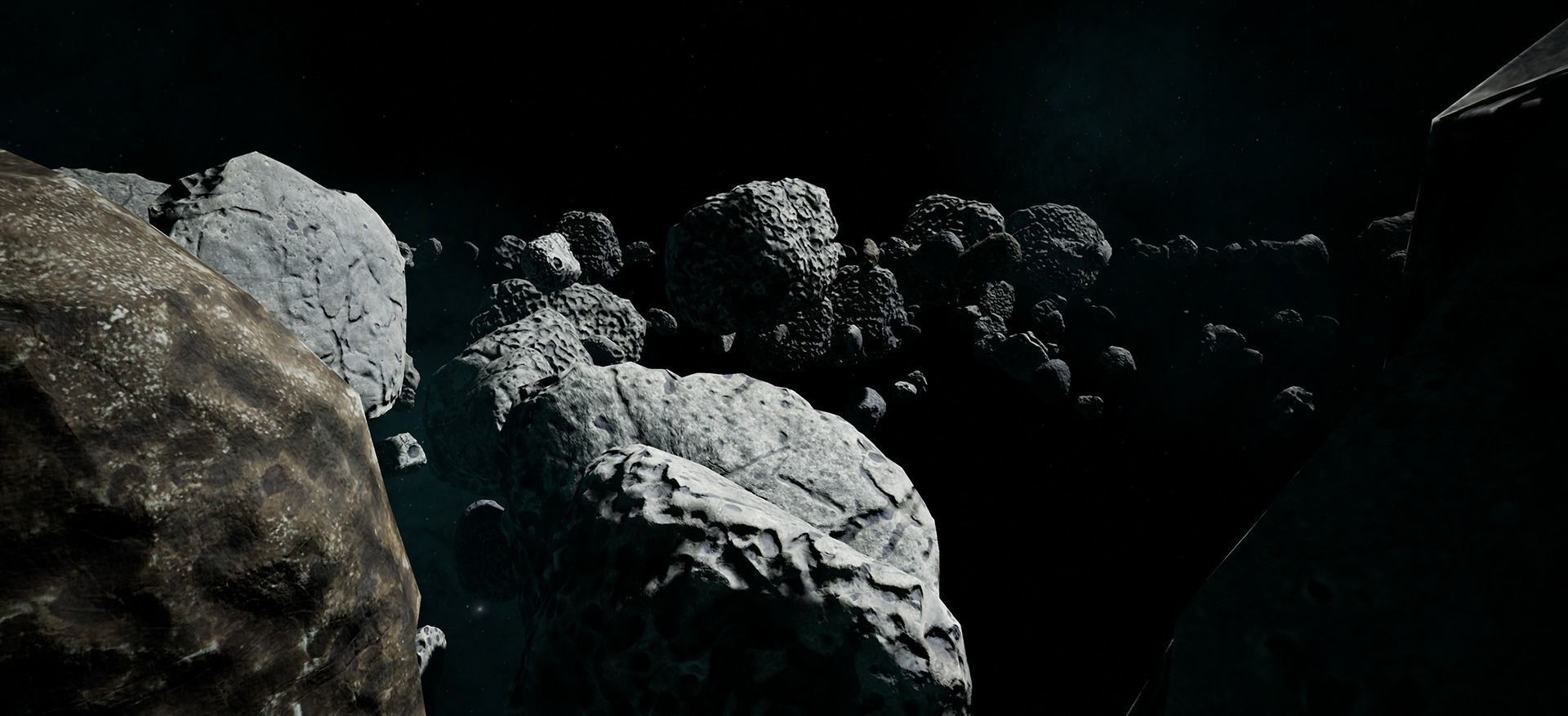 Game Ready Asteroids pack from Photogrammetry Low-poly 3D model_3