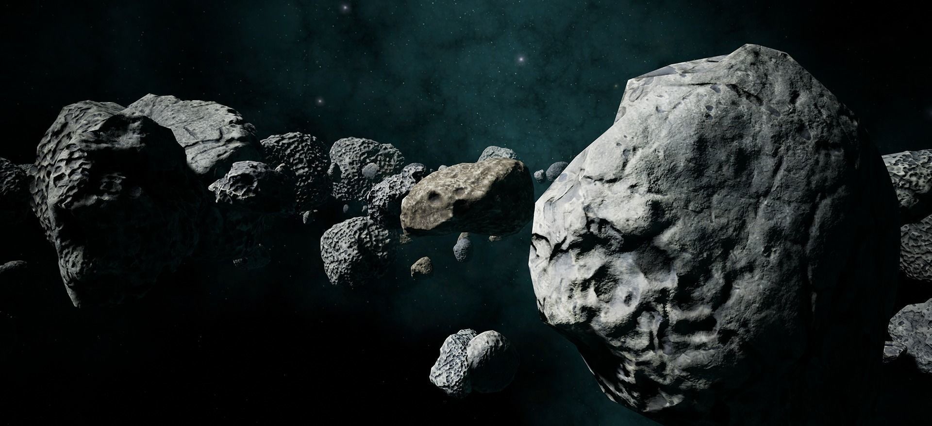 Game Ready Asteroids pack from Photogrammetry Low-poly 3D model_6