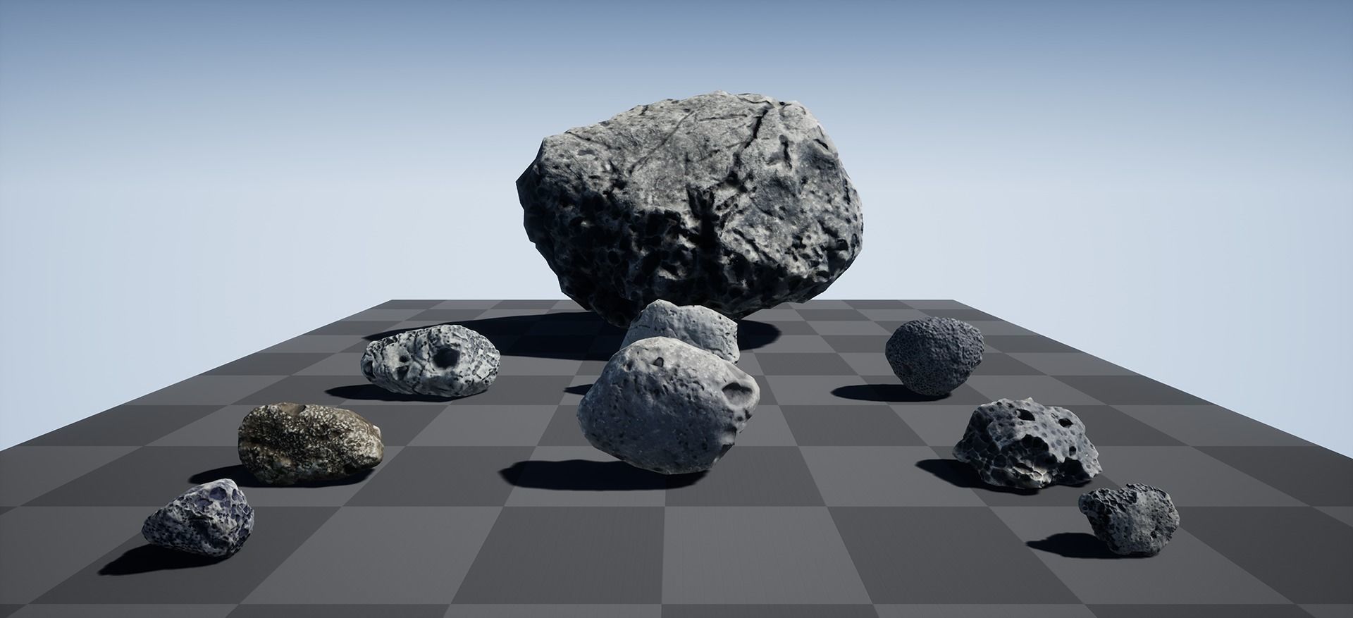 Game Ready Asteroids pack from Photogrammetry Low-poly 3D model_7
