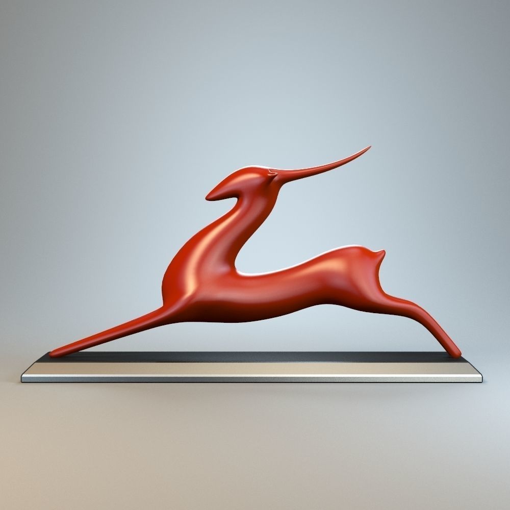 Resting Antelope P 3D print model_2