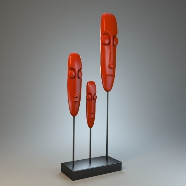 Sculpture Faces P 3D print model_3