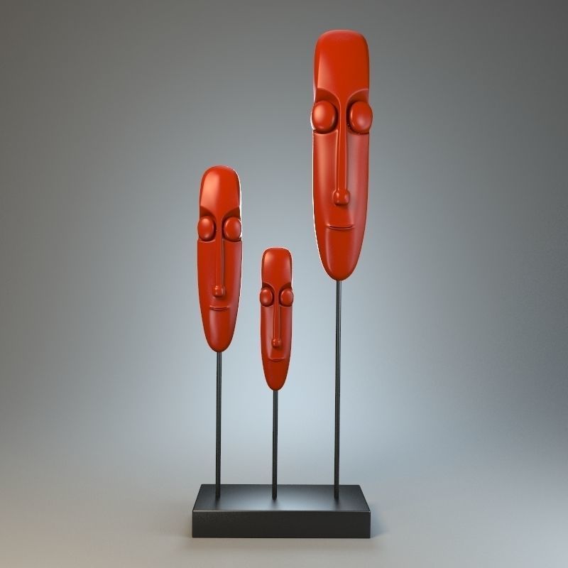 Sculpture Faces P 3D print model_4