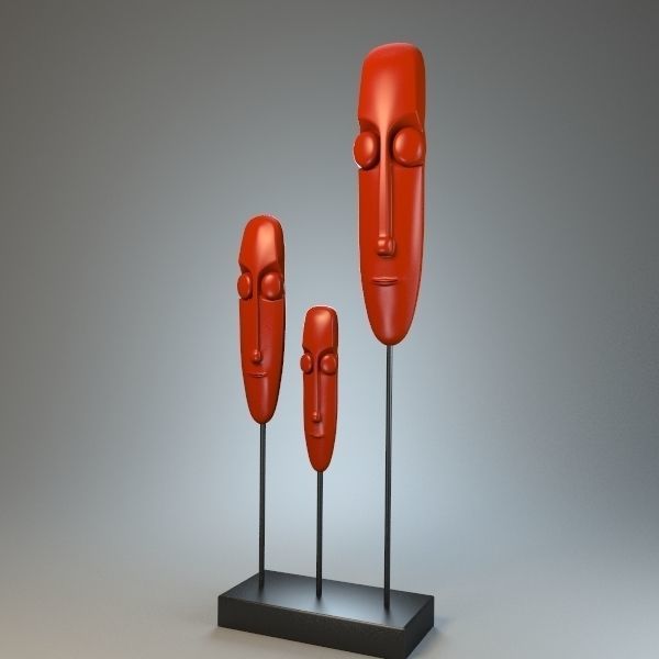 Sculpture Faces 3D model_1