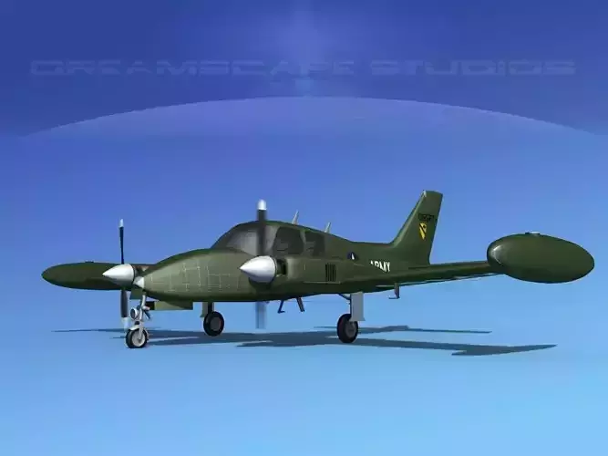 Cessna U-3B Blue Canoe V08 3D model