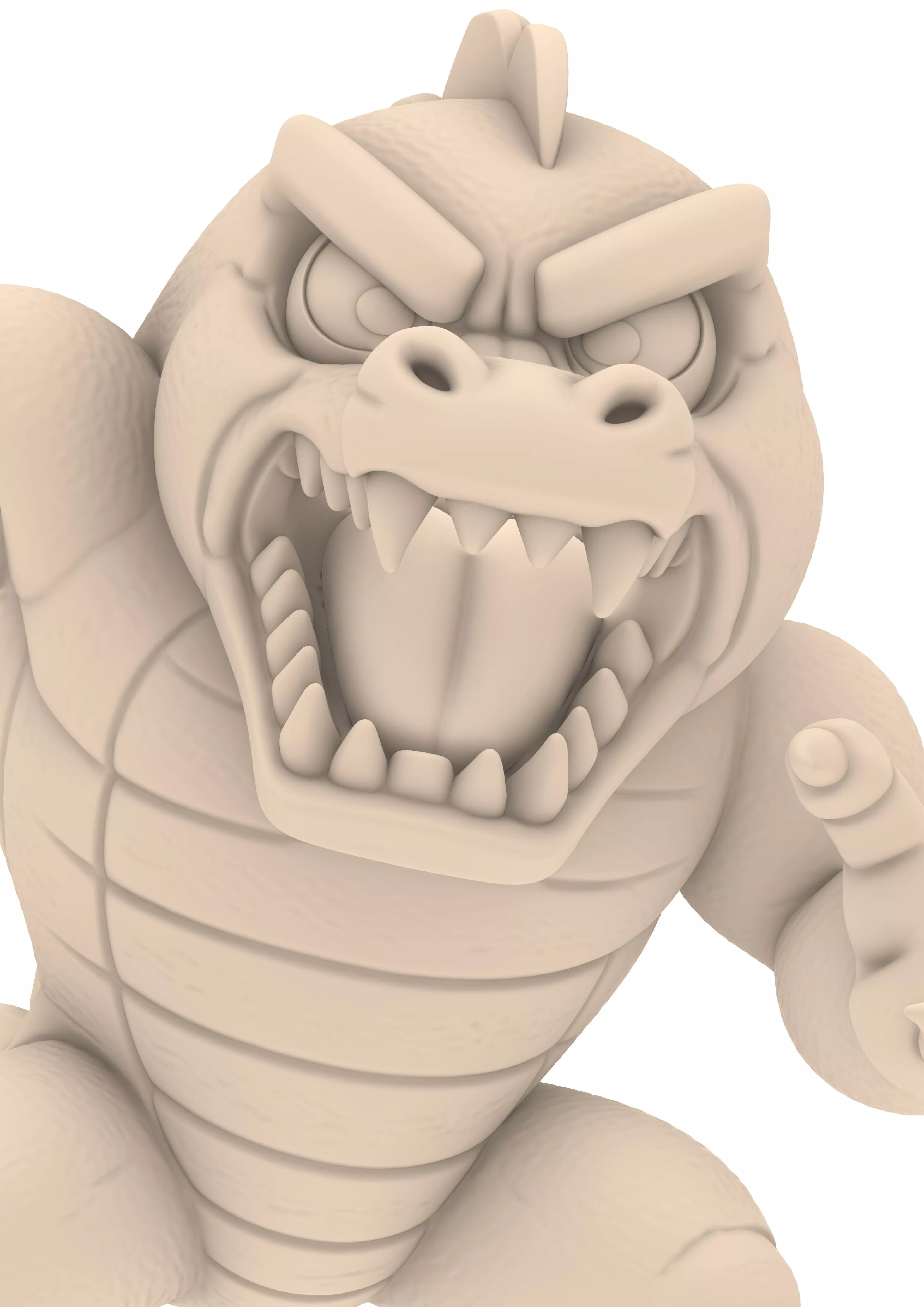 Monster Crocodile Warrior Animal Reptile 3D print model