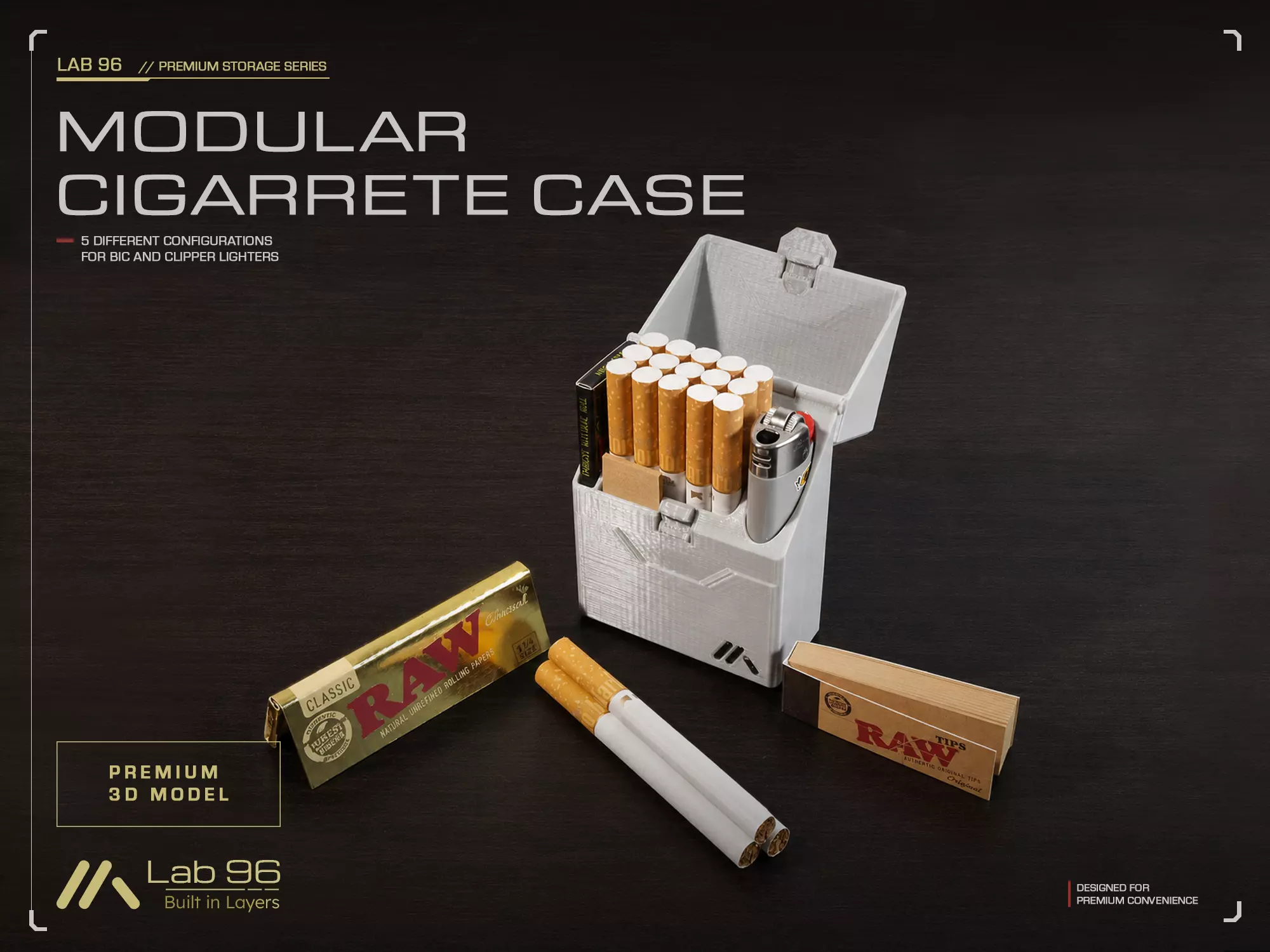 Modular Cigarette Case 3D print model