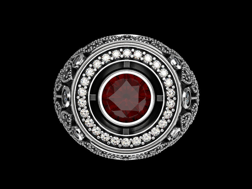 Man ring 3D print model_4