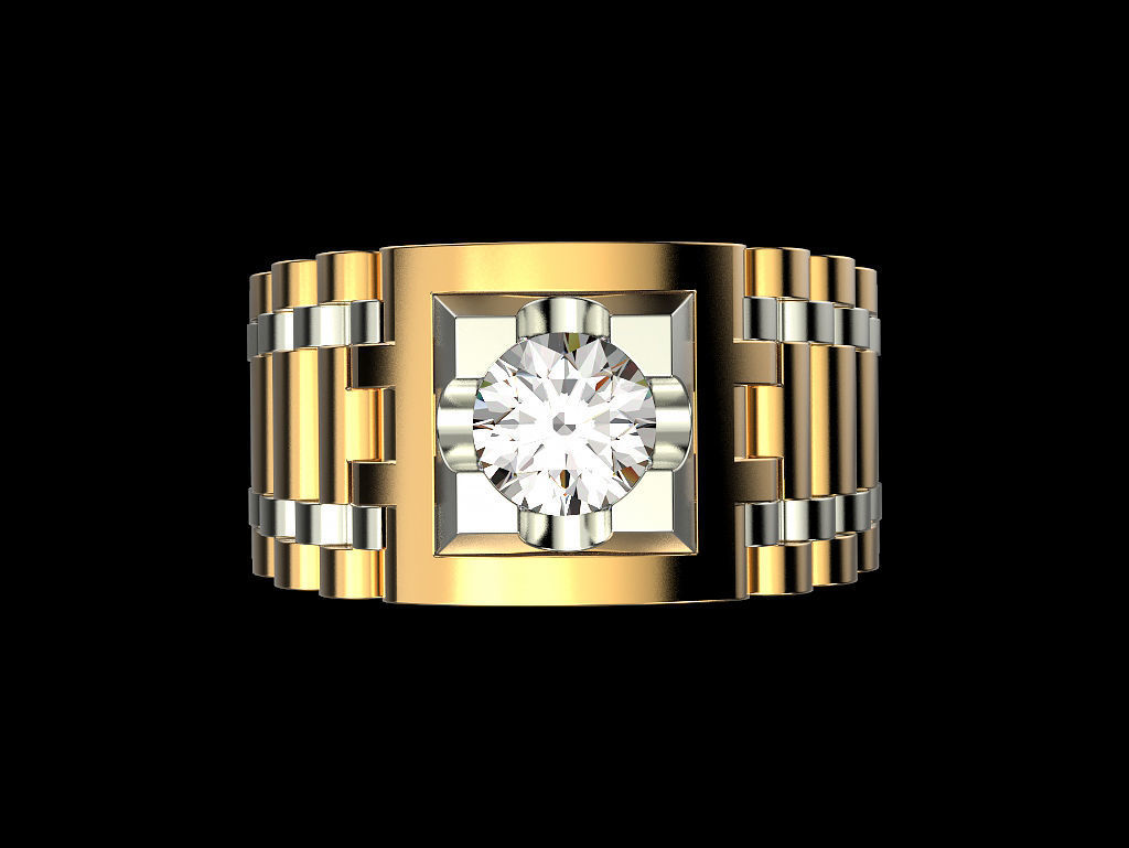 Man ring 3D print model_4