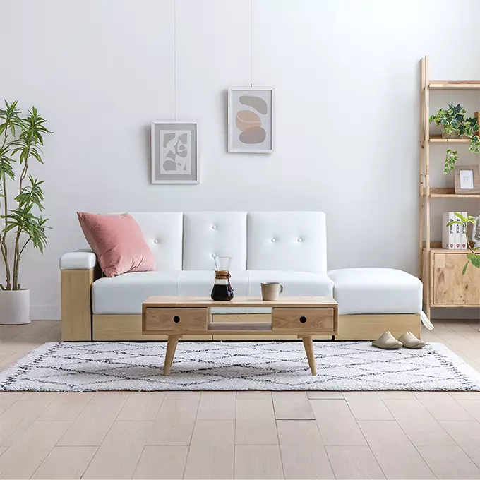 Tiller 3-seater storage sofa bed 3D model