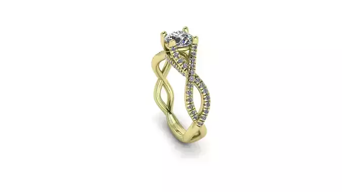 Braided Engagement Ring 20 3D print model