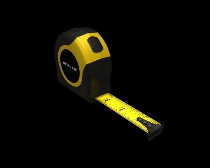Measuring metal Tape Low-poly 3D model