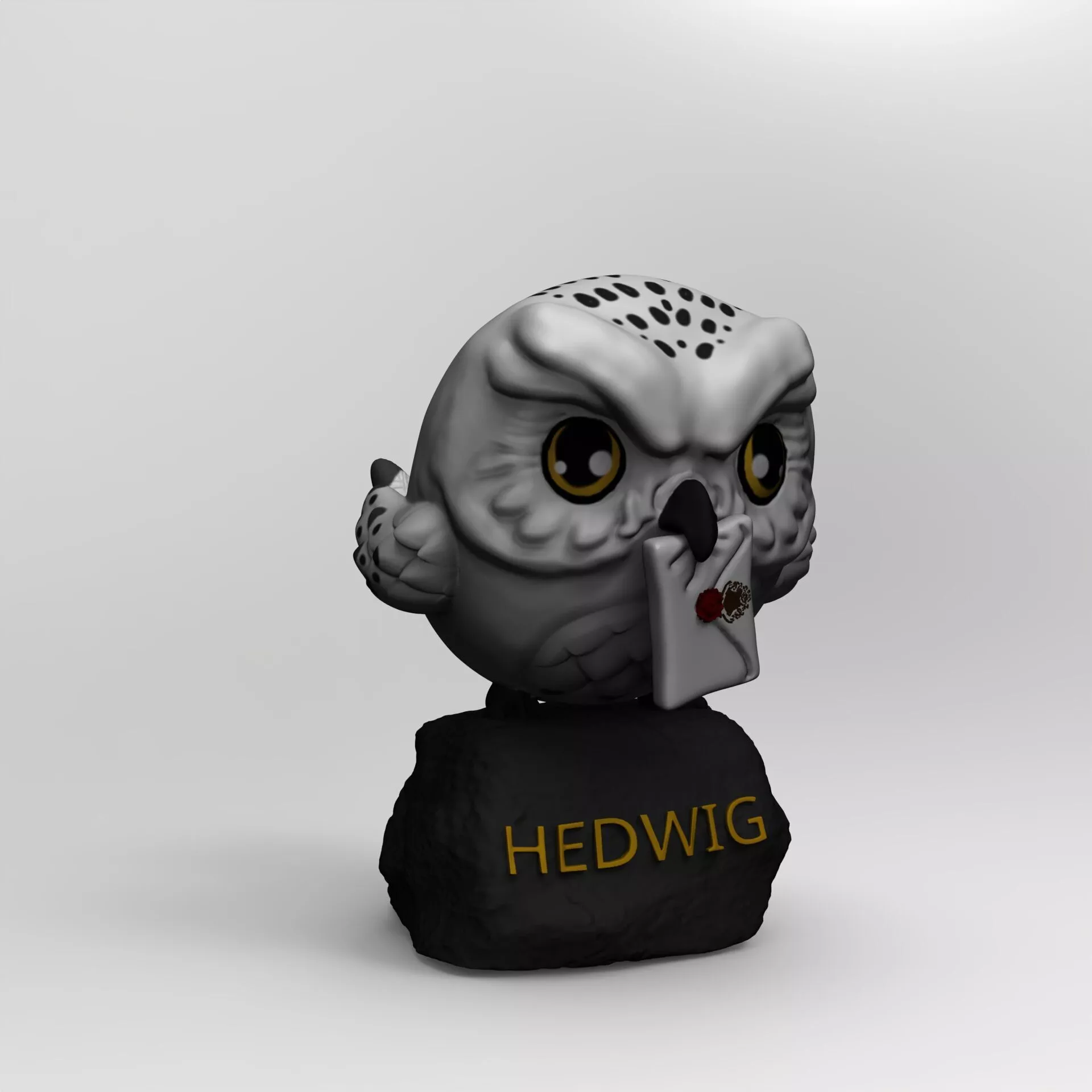 Hedwig Chibi Owl STL 3D print model