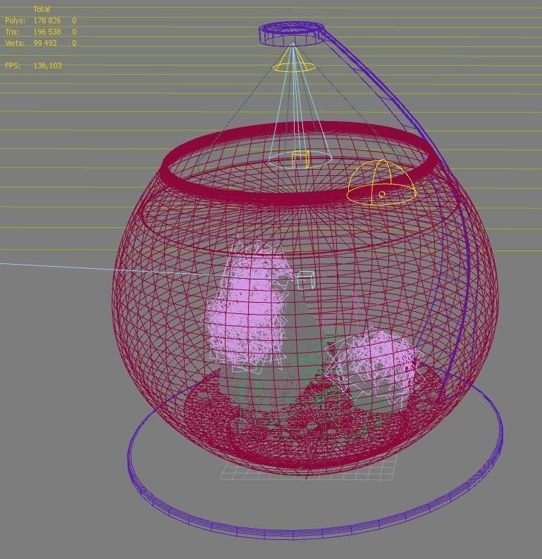 Aquarium bowl 3D model_5