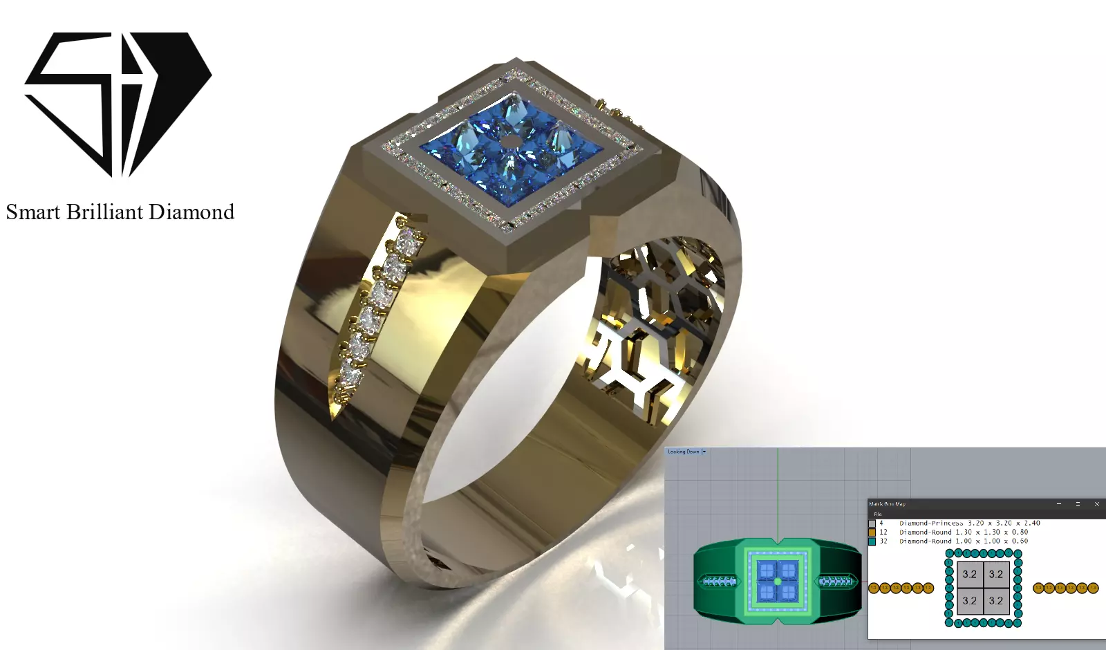 Modern mens jewelry ring with a minimalist luxury design mr0383 3D print model