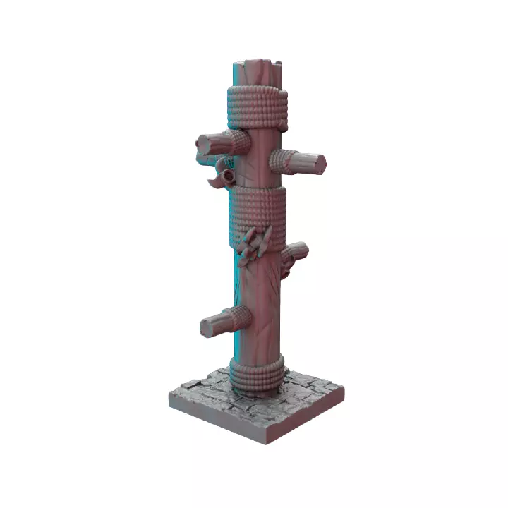 Wooden Dummy VI - Fantasy 3D Print Model 3D print model