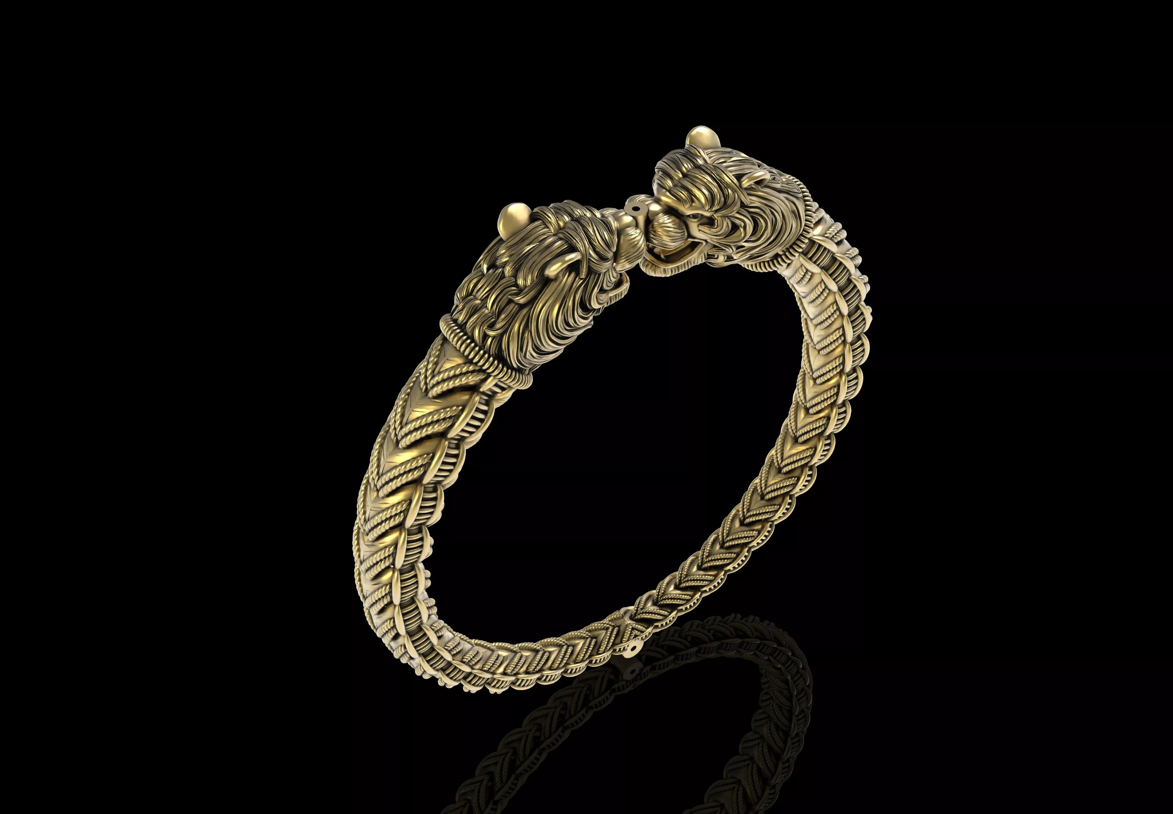 Angry Lion Bracelet 3D print model