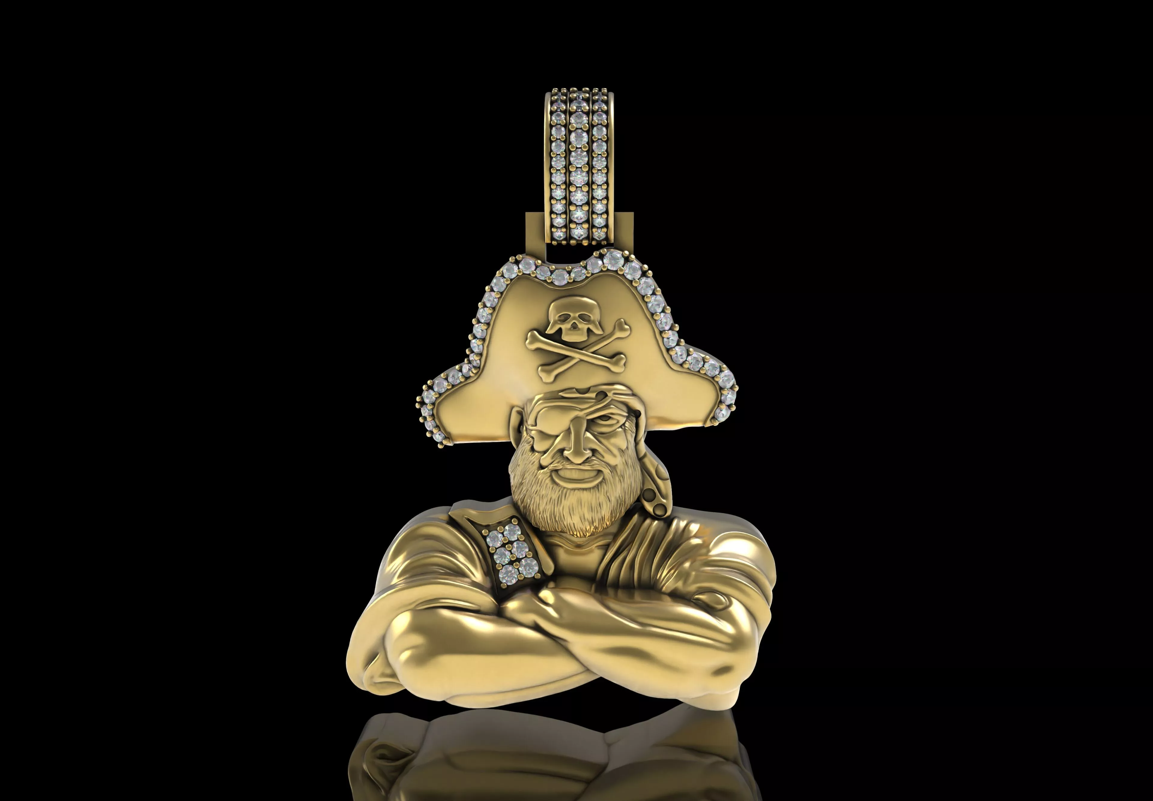 Hip-Hop Pirate Pendant 3D print model