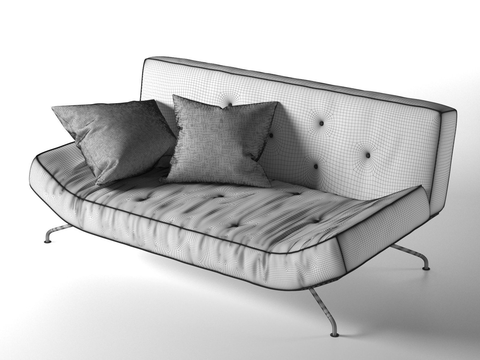Sleeper Sofa 3D model_3
