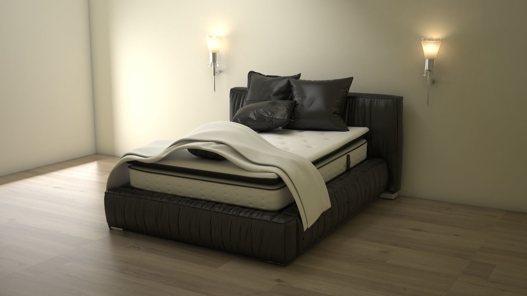 Realistic Bed Model  3D model_2
