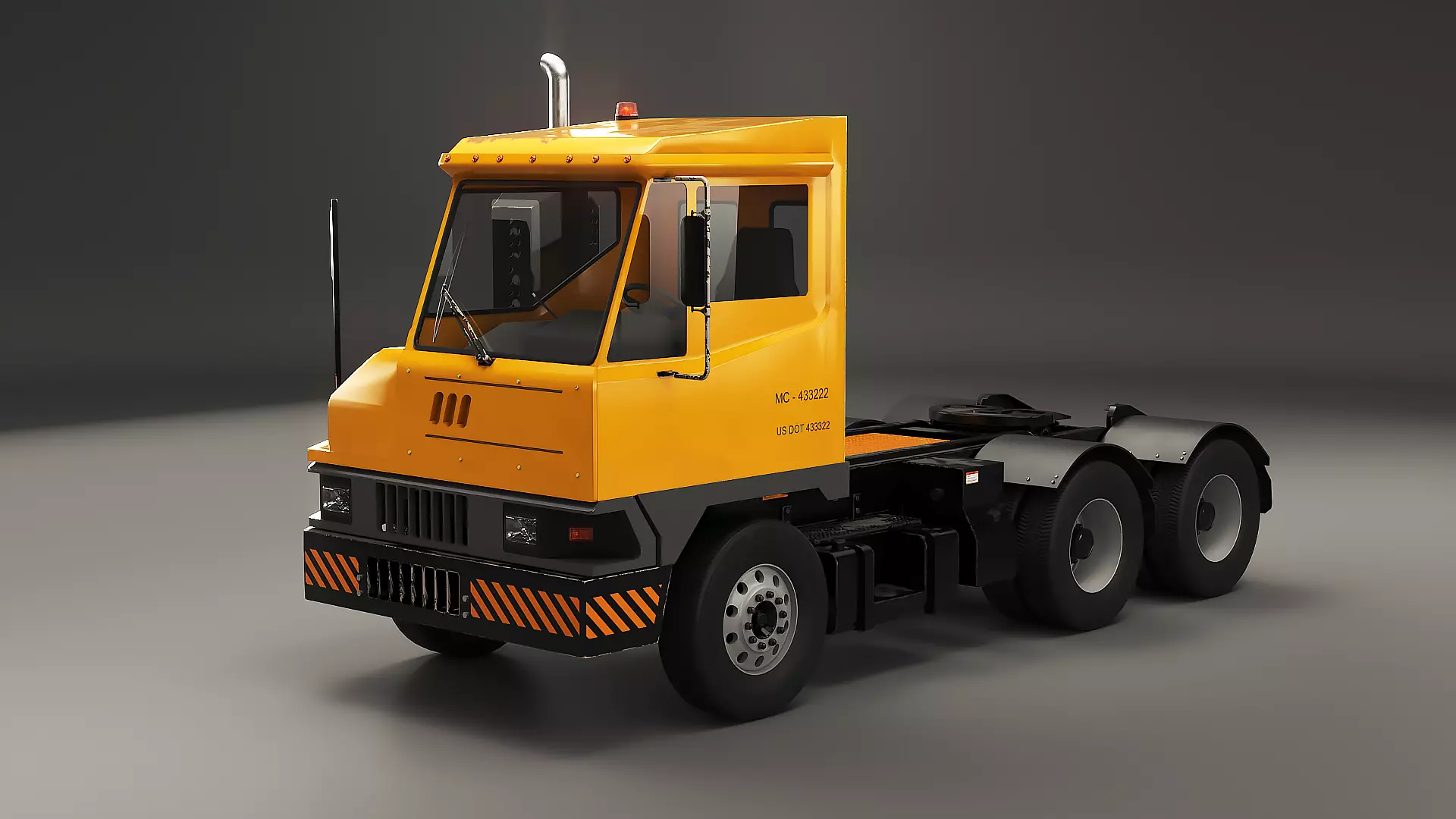 Industrial Terminal Tractor Yard Truck PBR 6x4 Low-poly 3D model