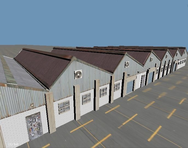 Warehouses warehouse with parking spaces