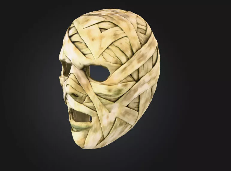 Ancient Mummy Halloween Mask STL 3D print model
