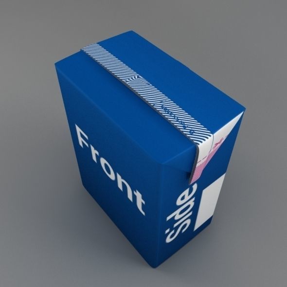 20cL Juice Cream Brick - Ready for mapping - Studio Setup 3D model_4