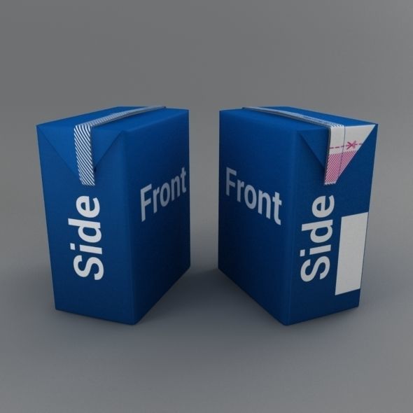 20cL Juice Cream Brick - Ready for mapping - Studio Setup 3D model_1