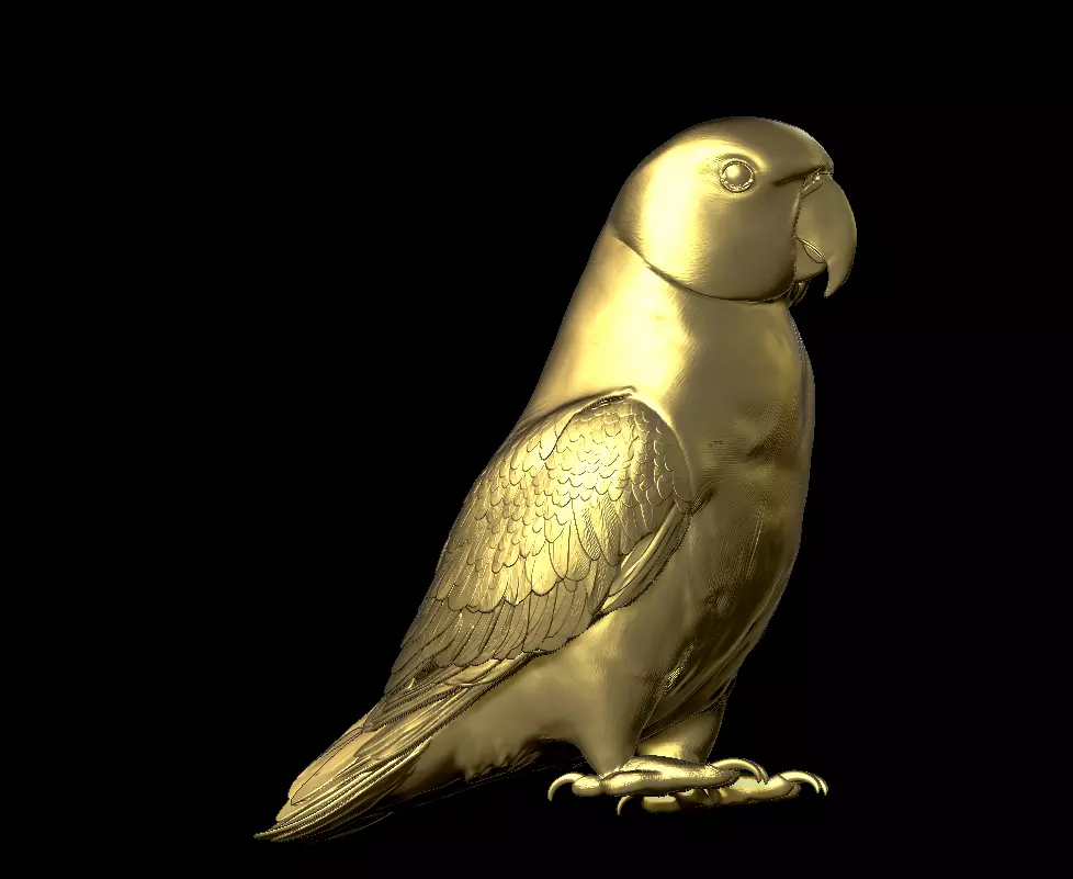 EXOTIC PARROT PROFILE HIGH-DETAIL 3D print model