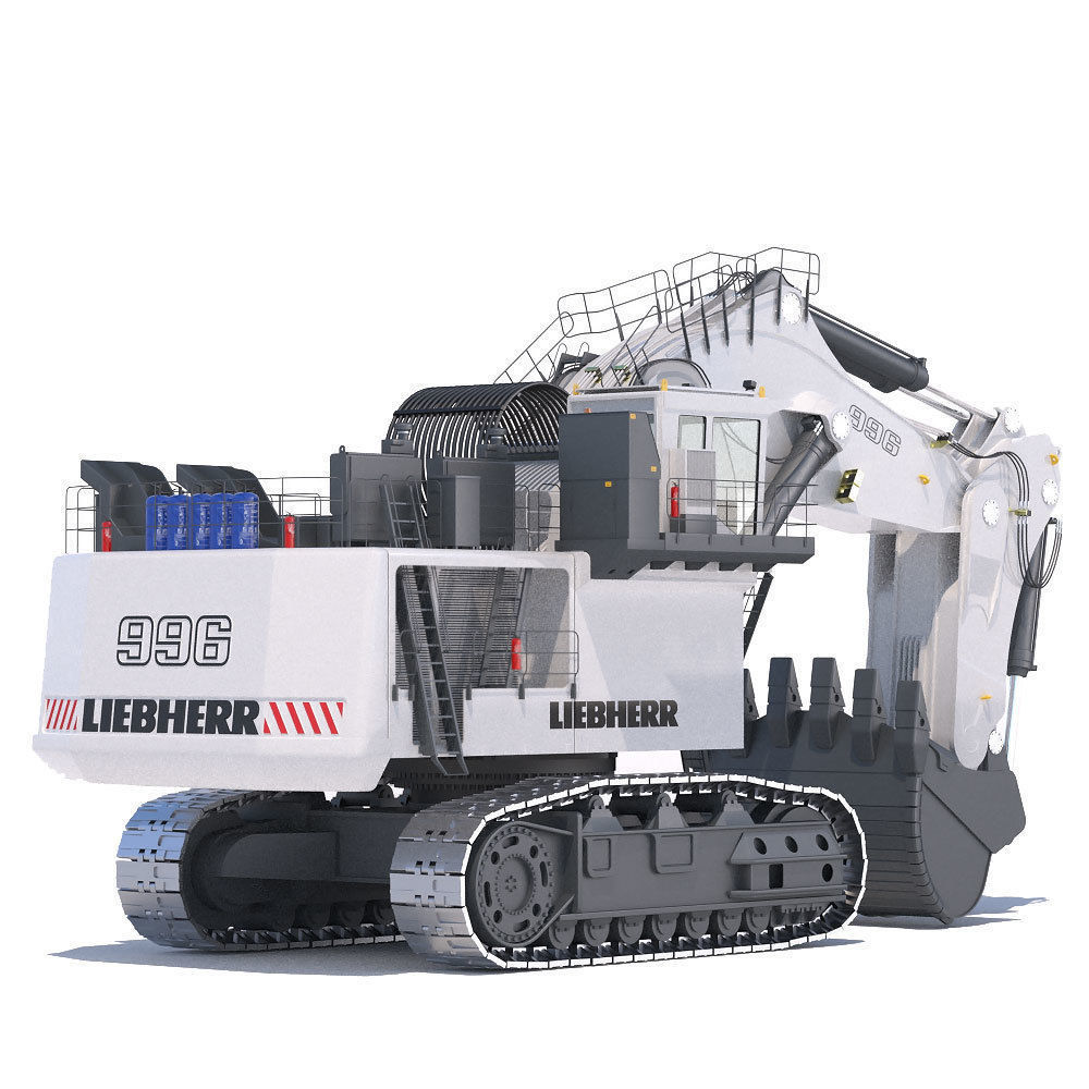 LIEBHERR R996 Backhoe 3D model_3