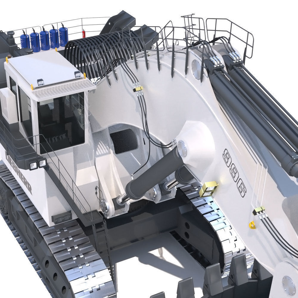 LIEBHERR R996 Backhoe 3D model_9