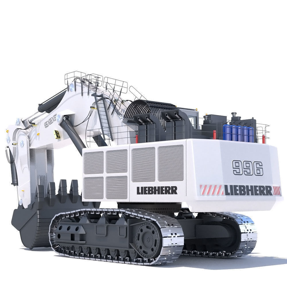 LIEBHERR R996 Backhoe 3D model_4