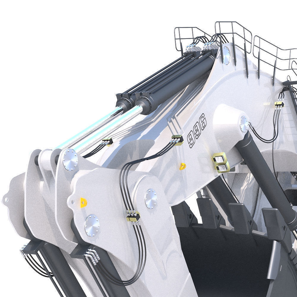 LIEBHERR R996 Backhoe 3D model_11