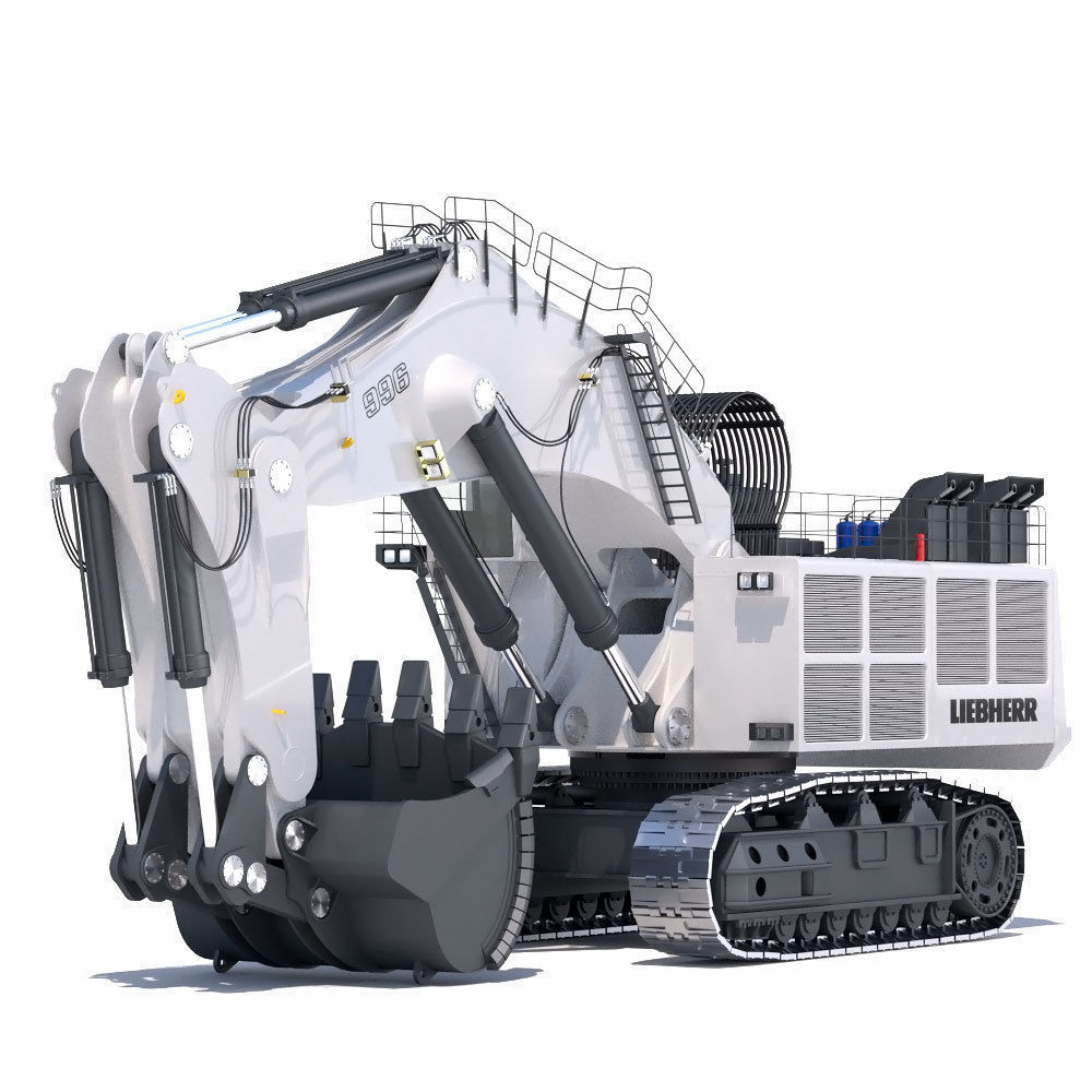 LIEBHERR R996 Backhoe 3D model_2