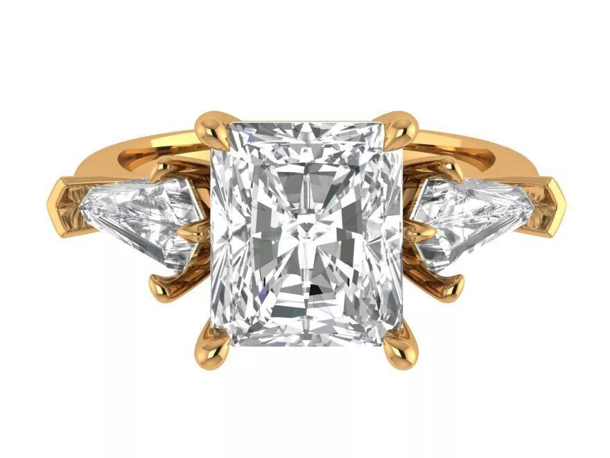 Radiant Engagement Ring 3D print model