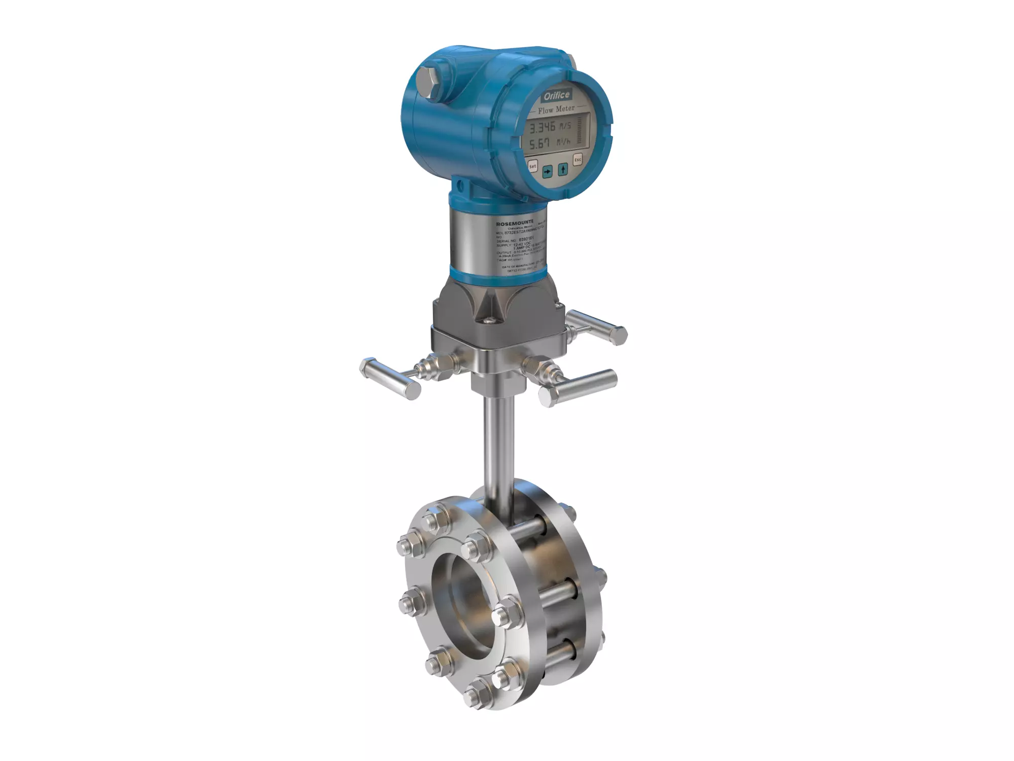 Orifice Flow Meter Assembly Industrial 3D Model 3D model