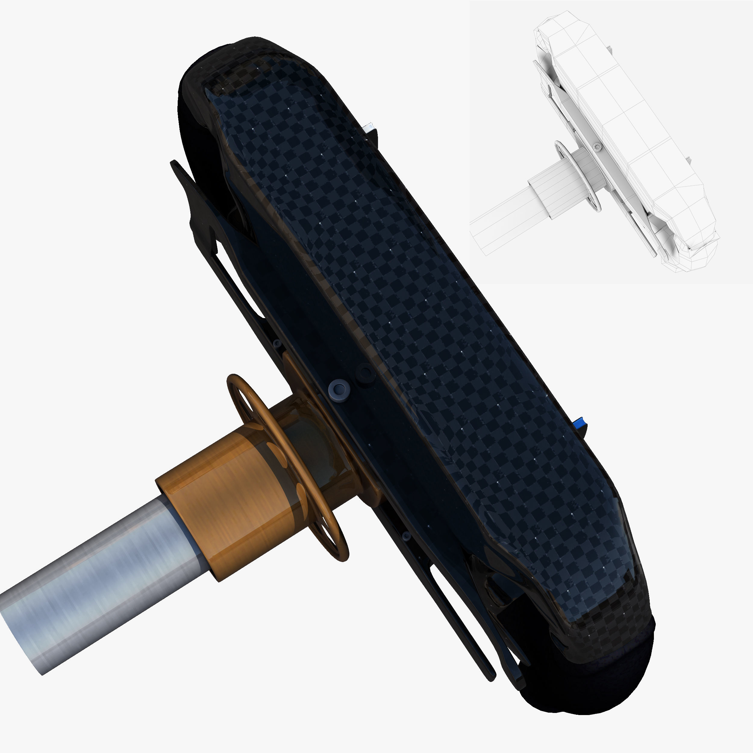 MRT05 Steering Wheel Low-poly 3D model_2