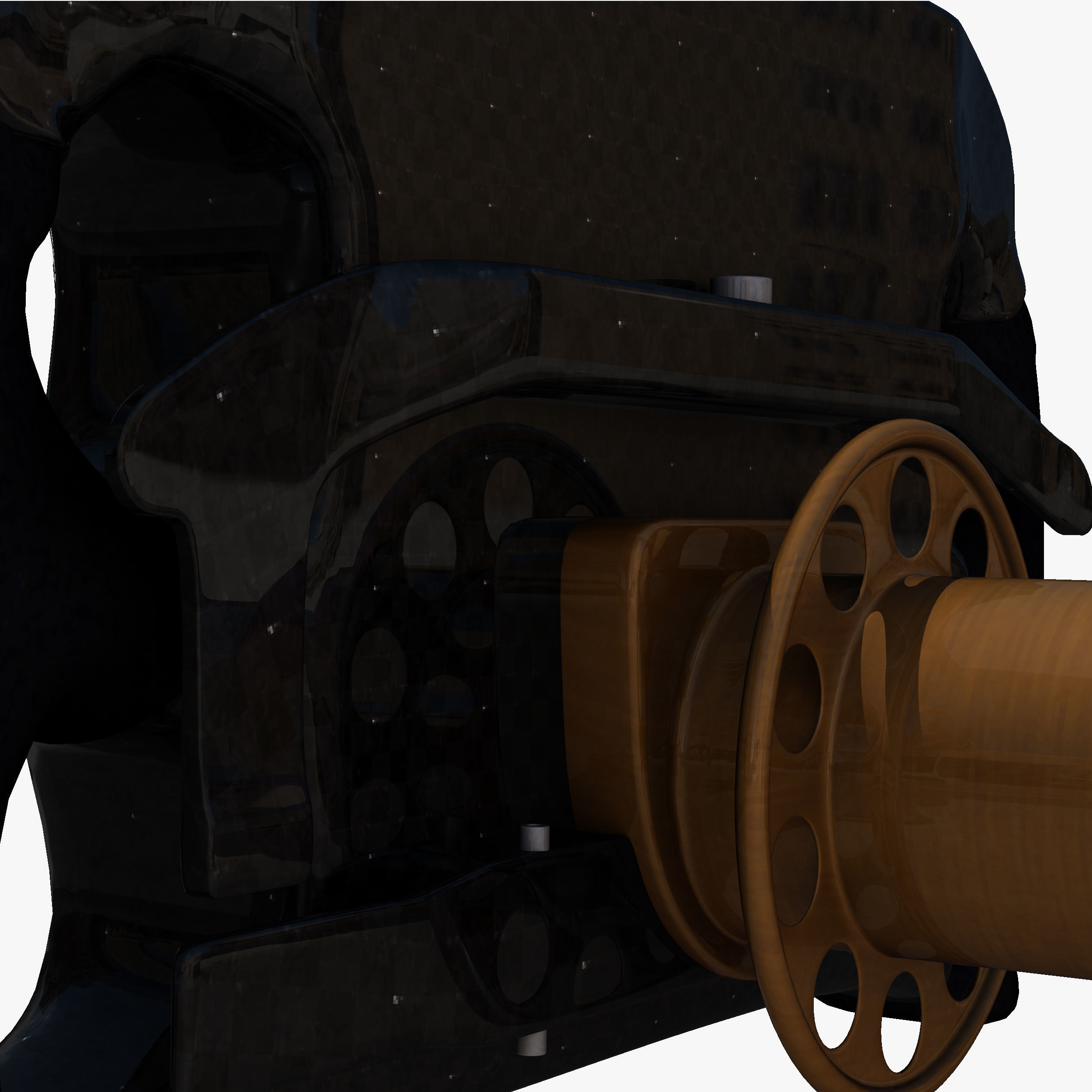 MRT05 Steering Wheel Low-poly 3D model_9