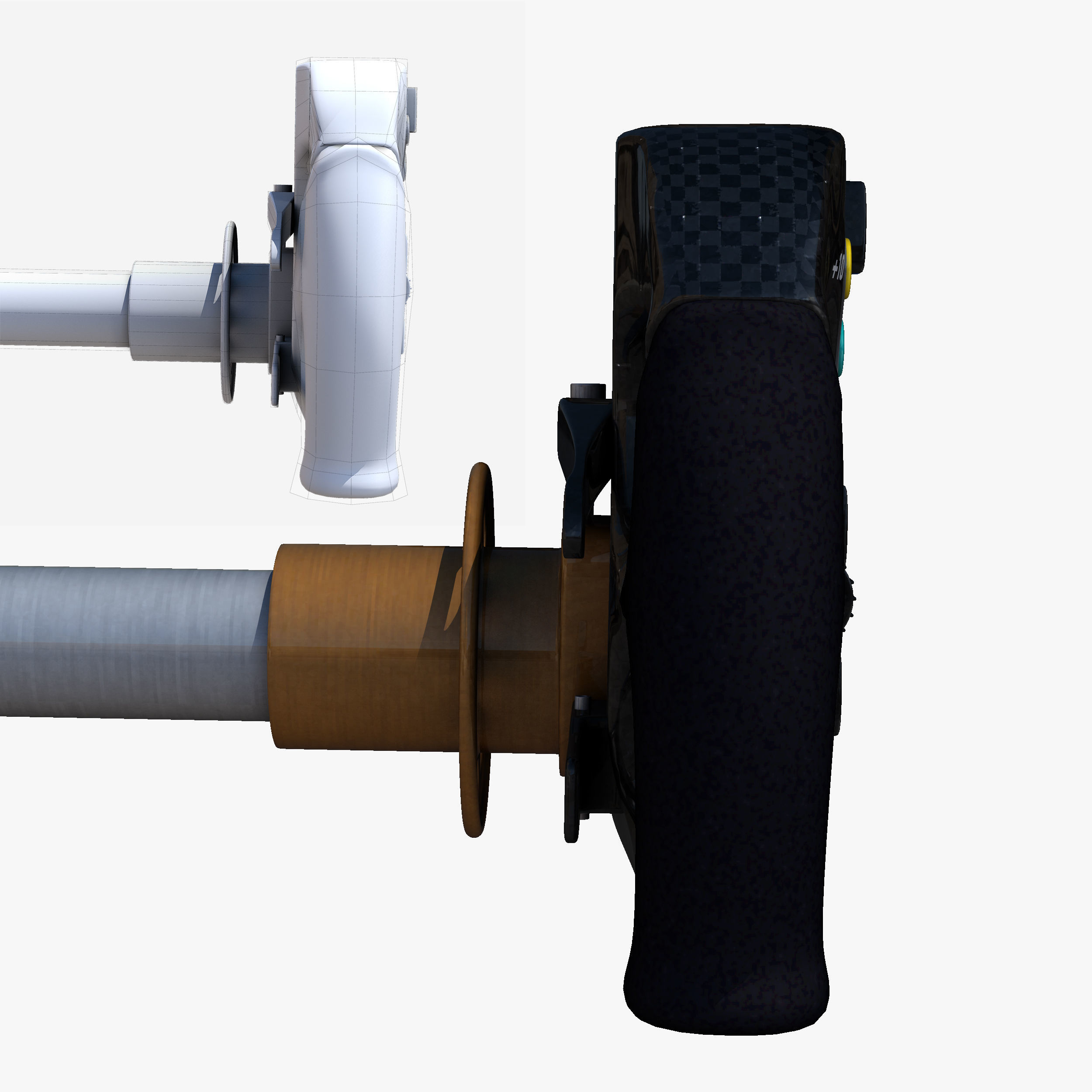 MRT05 Steering Wheel Low-poly 3D model_7