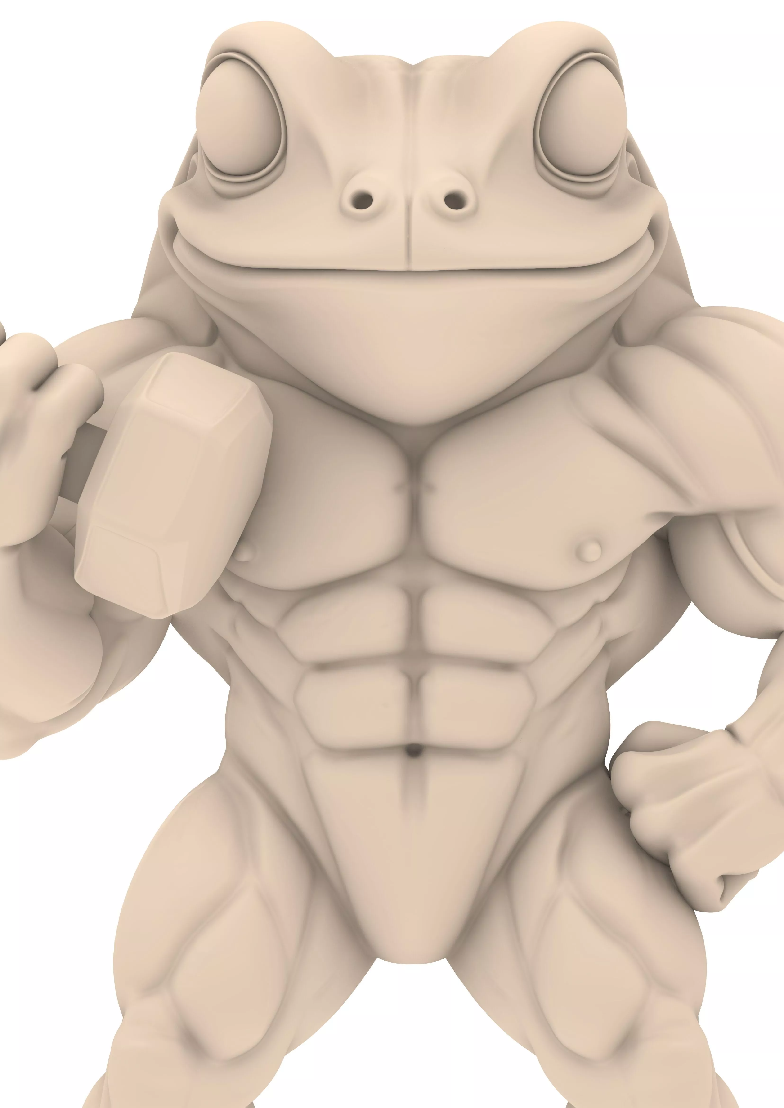Frog Fitness Monster Figure Kroete 3D print model
