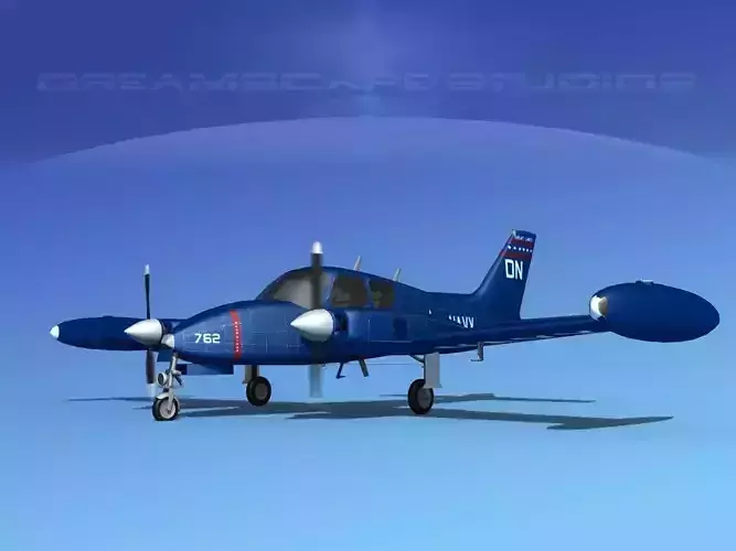 Cessna U-3B Blue Canoe V12 3D model