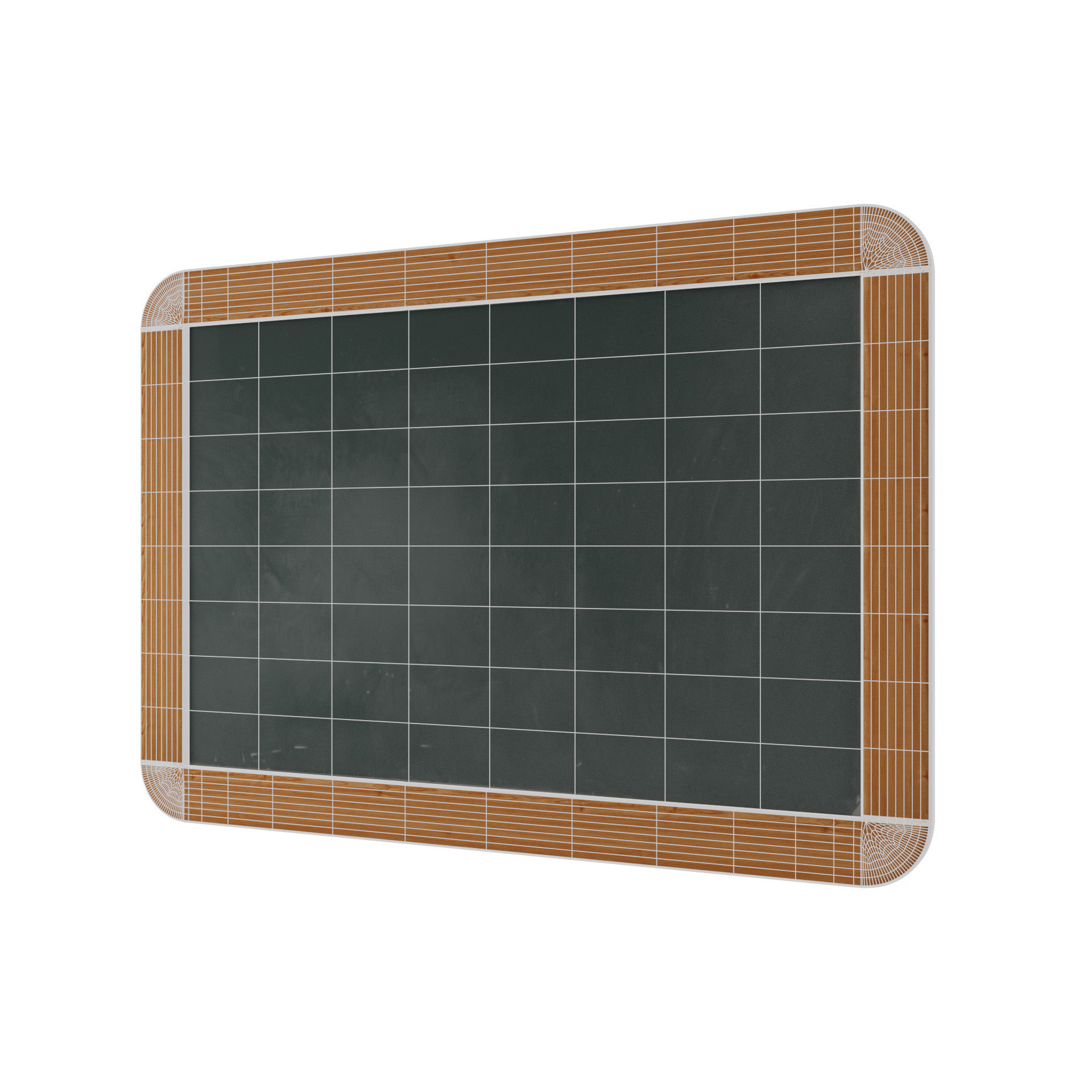 Chalkboard blackboard Low-poly 3D model_2