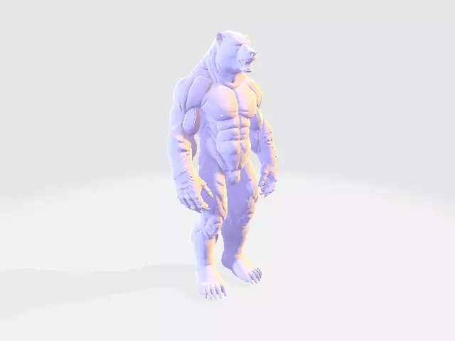 Muscle Animals Polar Bear 3D print model