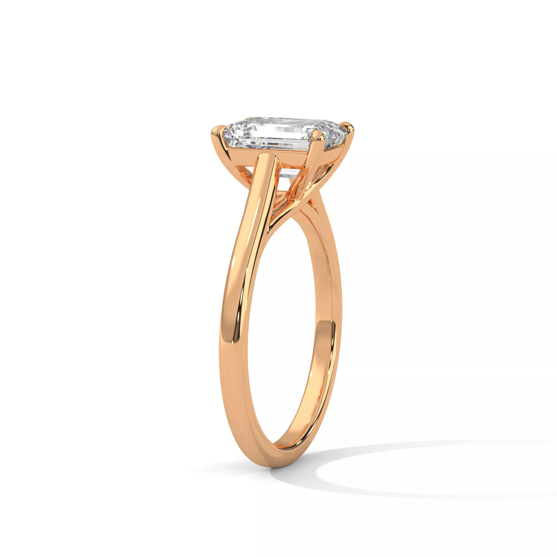 Octogun CZ Ring in Gold or Silver 3D print model