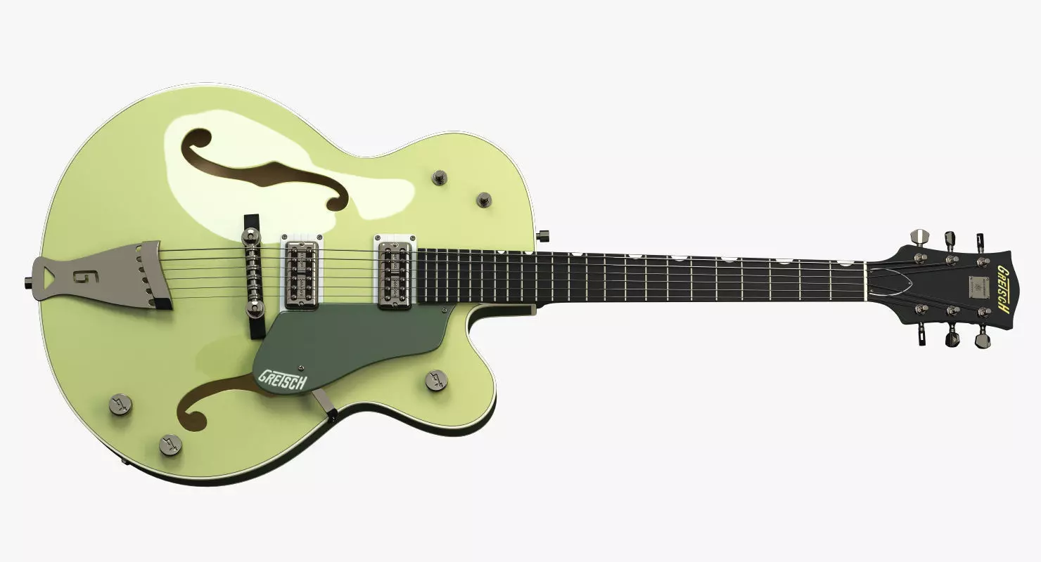 Gretsch 6118 Guitar Low-poly 3D model_0