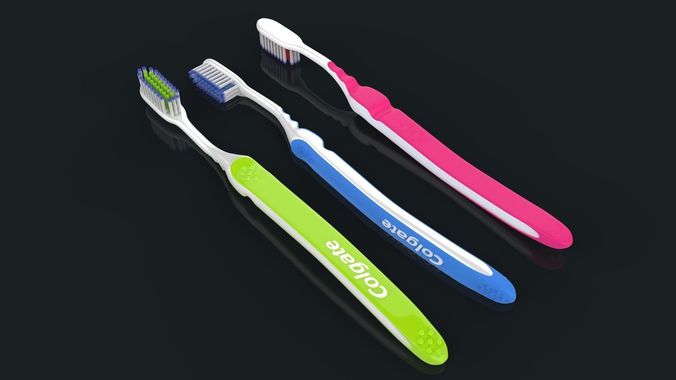 ToothBrush With ToothPaste 3D model