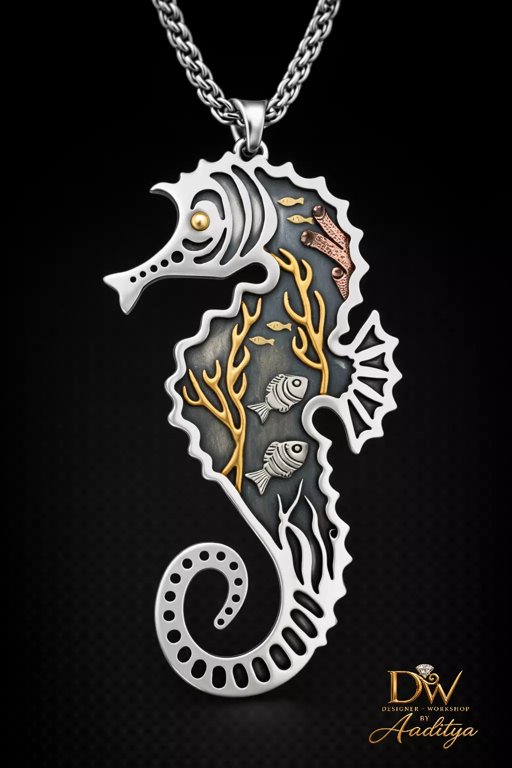 Seahorse Ocean Pendant 3D print model