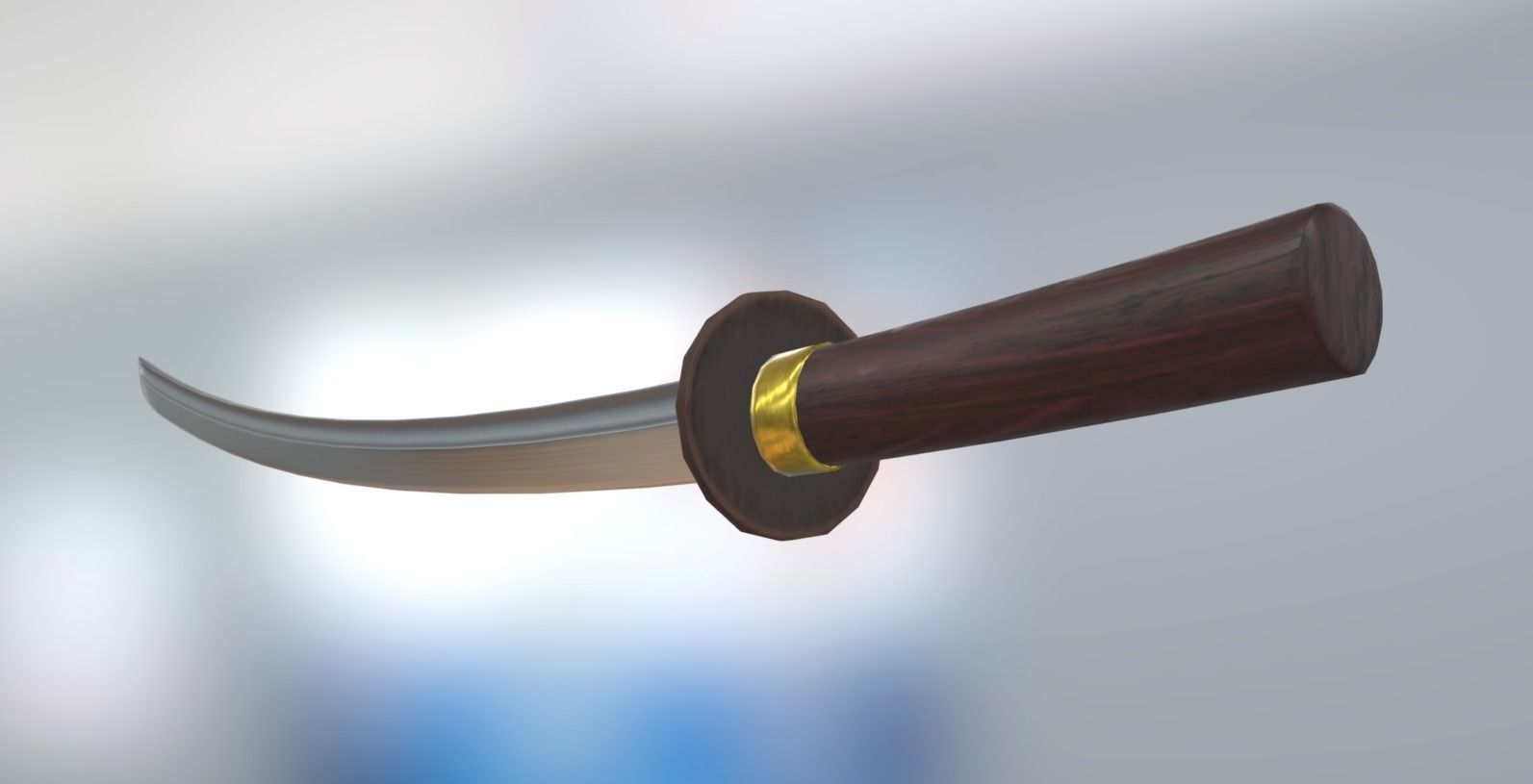 Katana sword Free low-poly 3D model_3